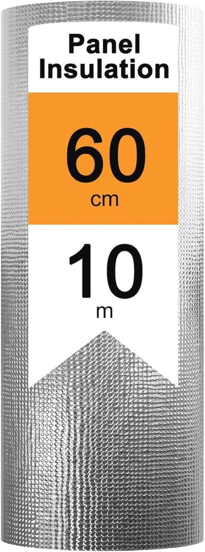 Isolatiefolie 10 m² - Reflectieve Aluminium Thermofolie voor Warmte-Isolatie