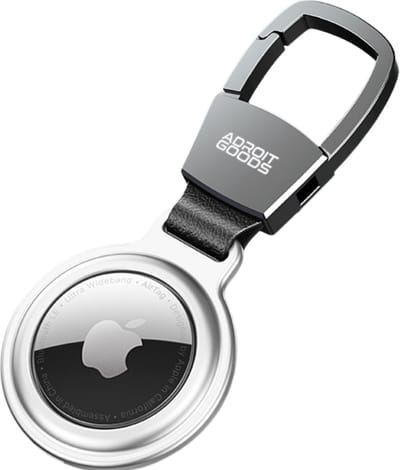 AdroitGoods Aluminium Beschermhoes – Geschikt voor Apple AirTag – Sleutelhanger Houder – Silver