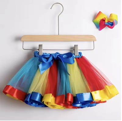 CHPN - Kinder Tutu - Tule Rok voor Meisjes - 5-7 jaar - Incl Haarstrik - Kinderrokje - Gekleurd - Carnaval - Verkleden