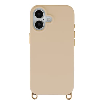 Selencia Hoesje - Geschikt voor iPhone 16 - Rivièra geschikt voor MagSafe Backcover met afneembare haakjes - Milky Latte