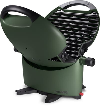 nomadiQ BBQ 3.0 - De ultieme lichtgewicht draagbare gas BBQ / Grill - Barbecue voor op de camping & vakantie Forest Green
