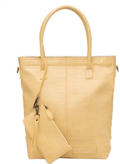 Zebra Trends Grote Schoudertas / Crossbodytas - Dames - Natural Bag Kartel rits - Geel