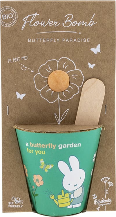Blossombs Grow Kit Nijntje Butterfly Garden For You – 1 Zaadbommetje – Vlindermix – Cadeau Bedankje – Voor Bijen en Vlinders