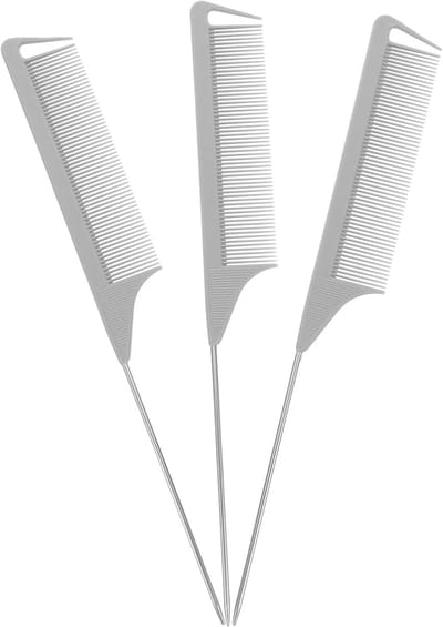 Rattenstaartkam Set - Stylingborstel Ontwarringskam - Haar Styling Vlechten - Stevig Flexibel Materiaal - 236 cm Lengte