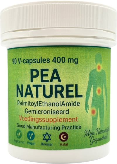 PEA Naturel 90 Capsules – 400 mg Palmitoylethanolamide per Capsule – Gemicroniseerd – Vegan – Voedingssupplement