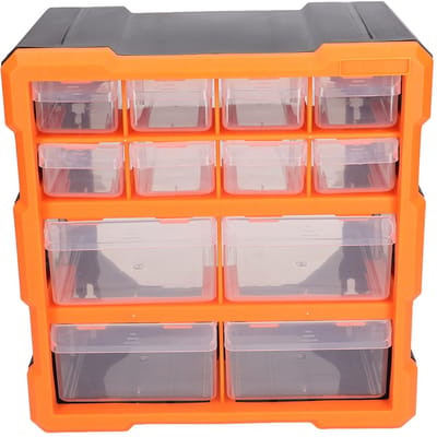 12-Laden Hardware Organizer Kantoor Schrijfwaren Knutselen Transparante Lade Werkplaats Schroef Opbergdoos