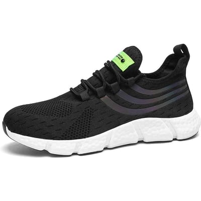 Zwarte Heren Sportschoenen Casual Tennisschoenen Wit Ademend Mesh Anti-Slip Barefoot Platte Zool Heren Hardloopschoenen 36 zwart witte kleur