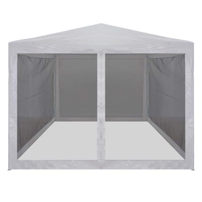 vidaXL - Partytent - met - 4 - mesh - zijwanden - 3x3 - m