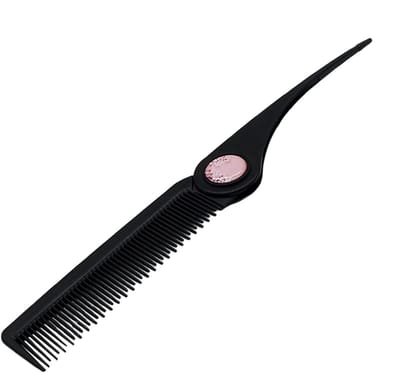 Haarscheidingskam - Staartkam Opvouwbaar - Haar Stylen - Compact Draagbaar - 235 cm - Zwart