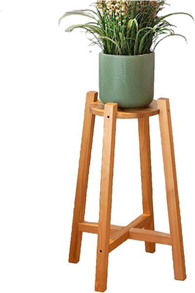 Houten plantenstandaard - Plantenrek plank - Planten presenteren - Verhoogd ontwerp - Meerdere niveaus - Natuurlijk hout
