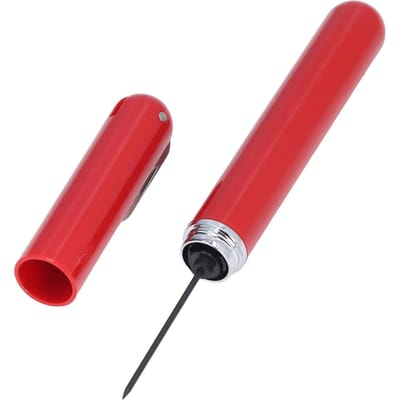 Luchtpomp Wijnflesopener Draagbaar Handheld Naaldbuis Penvorm Roestvrij Staal Kurkentrekker L(for 6.5-9kg) rood