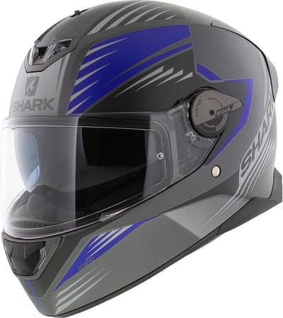 SHARK SKWAL 2.2 HALLDER Motorhelm integraalhelm Mat Antraciet blauw Antraciet - Maat XS
