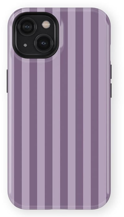 DripCase Gestreept Hoesje geschikt voor iPhone 14 | Backcover met Mag | Stripes Motief | Trendy Case geschikt voor iPhone 14 met Strepen Lavender Beam