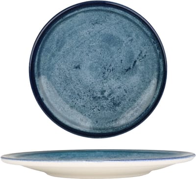 Kütahya Porselen Dessertbord - Blue Stone - Porselein - 23 cm - set van 6