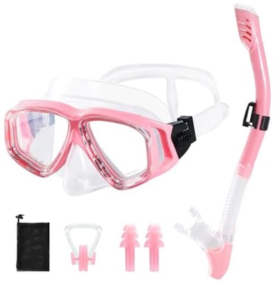 Snorkelset voor Volwassenen met Panorama-Duikmasker en Anti-Lek Snorkelmasker