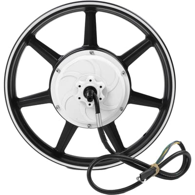 16 Inch Dubbele Hall Borstelloze Naafmotor 48V-72V 800-2000W DC Schijfrem Motor voor Elektrische Motorfiets Scooter Wit wit
