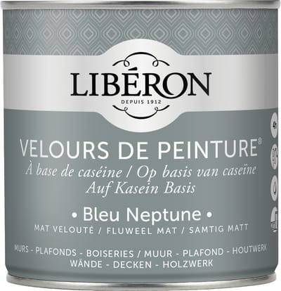 Libéron Velours De Peinture Muurverf - Mat - Bleu Neptune - 0,5l