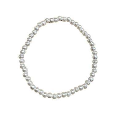 Parel armband- Stretch- 4 mm -wit- 18 cm- synthetische - Charme Bijoux