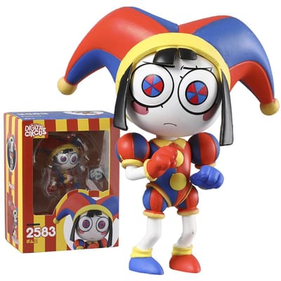10cm Pomni The Amazing Q Poppen Speelgoed Verzamelaar Actiefiguur Model Perfect Circus Cadeau Voor Verzamelaars gray