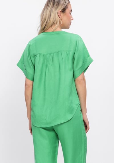 Minus Msjuno Linen Blouse Dames - Jurken - Groen - Maat 40