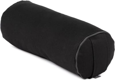 Mini Yoga Bolster met Boekweitdoppen - 100% Biologisch Katoen - Nekrol en Steunkussen