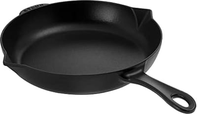 Koekenpan Gietijzer - Braadpan - Scherp Aanbraden - Geschikt voor Oven - 26 cm - Zwart