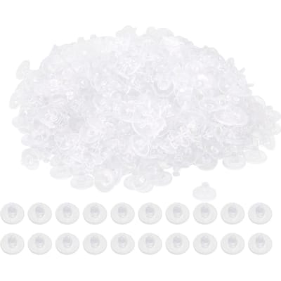 500 stuks DIY Oorbellen Achterstopje Siliconen Transparante Oorbellen Vergrendeling Achterkant Oordopje Accessoire white