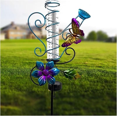 Regenmeter Buiten - Glazen Meter - Tuin Onderhoud - Afneembare Buis - 17 cm Capaciteit - Transparant