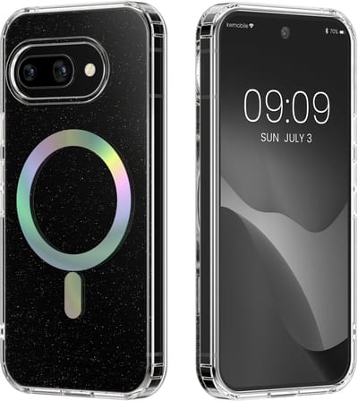 kwmobile Hoesje compatibel met Google Pixel 9a Smartphonehoesje – Hardcase met TPU-bumper – Beschermhoes compatibel met MagSafe – Camerabescherming