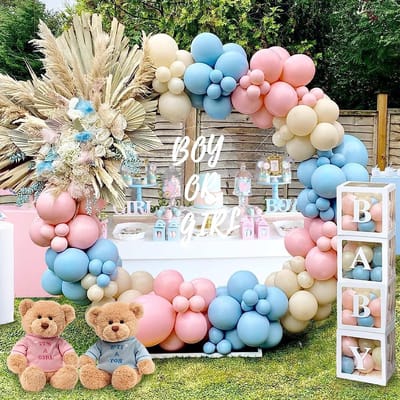 Dailygoods - Geslacht Reveal Decoraties - Ballonnen Boog Kit + Baby Shower Decoraties