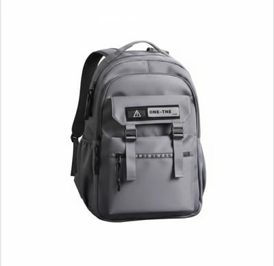 TK-S Rugzak, blauwgrijs en Ruim, 30 Liter, 17,3 inch laptop, drankflesvak. (50x30x20cm)