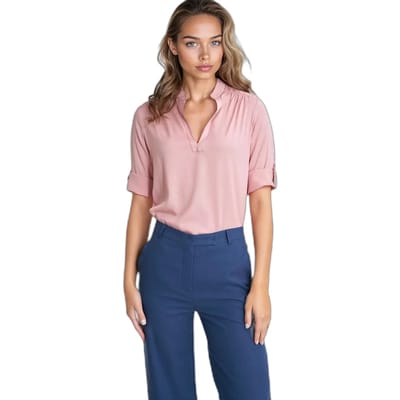 Blouse met opgerolde mouwen voor dames Nife