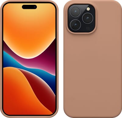 kwmobile telefoonhoesje geschikt voor Apple iPhone 14 Pro Max - Hoesje met siliconen coating - Smartphone case in cappuccino