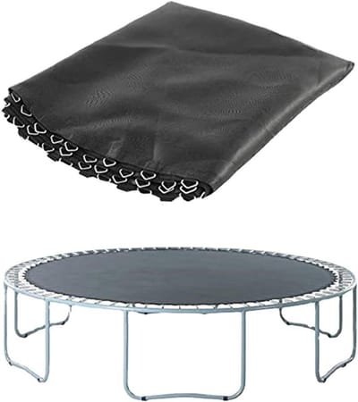 Vervangende springmat - Trampoline mat - Buitenplezier - UV- en waterbestendig - Universeel - Zwart