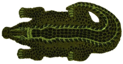 Deurmat Krokodil kokosmat - 77,8 cm breed x 37,5 cm diep - PVC - deurmat - mat - anti slip - voor binnen en buiten - geschenk - cadeau - gift - nieuwjaar - kerst - verjaardag