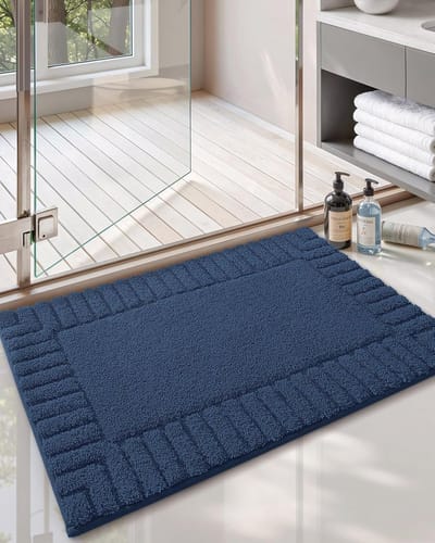 Wasbare Antislip Badkamer Tapijten - Zachte Blauw Vloermatten 50x80cm
