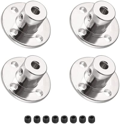 4 stuks 4mm Binnen Diameter H12 x D10 Flens Koppeling Rigid Connector voor DIY RC Motor Model met Schroeven en Bevestigingsmateriaal
