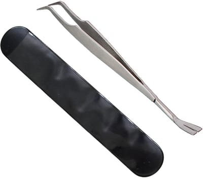 2-in-1 tekenpincet - 3-pack - Pincet voor het verwijderen van vlooien bij huisdieren - Professioneel roestvrijstalen tekenpincet - Met zwarte opbergtas - Zilver