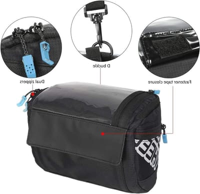 Multifunctionele Fietshandvat Tas met Smartphone Houder, 3 Liter Capaciteit, Ideaal voor Fietsaccessoires en Navigatie, 20 x 10.5 x 16 cm