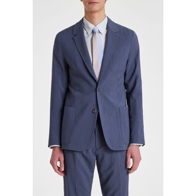 Paul Smith Mens 2 Btn Patch Pocket Jacket Indigo Size: 48 | Blazers Outlet | Heren | Blauw