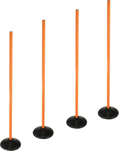Set van 4 Massief Rubber Slalomvoeten met Trainingsstangen voor Behendigheid
