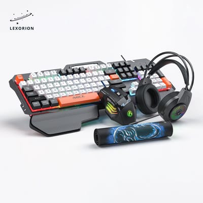 Lexorion Pulse GK-450 4-in-1 Gaming Combo – RGB Toetsenbord, Gaming Muis, Headset & Muismat Set voor PC