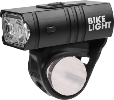 Oplaadbare USB LED fietslamp - Ook als zaklamp te gebruiken - 800 Lm - Schijnt 100 meter ver - IP44 waterproof - 6 verschillende standen - klein en compact- Zeer eenvoudig te plaatsen met rubberen band - Zwart
