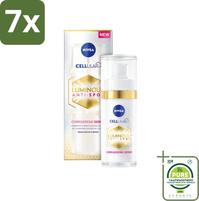 7 x NIVEA - Gezichtsserum - CELLular LUMINOUS630 Tegen Vlekken - Tegen pigmentvlekken - Voor alle huidtypen - Met Hyaluron & Vitamine E - 30 ml - Grootverpakking - Pigmentvlekken - Anti-aging - Serum - NIVEA - Huidverzorging