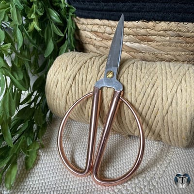 Hobbyschaar | Rosé Gold | 15,5 cm | Grote Handvaten | Veelzijdig | Verschillende Maten | Macramé Schaar | Schaar | Macramé | Scherpe Punt | Plantenhanger | Wandkleed | Dromenvanger |Koord | Touw | Diverse Hobby’s | DIY | TheOldOmen |