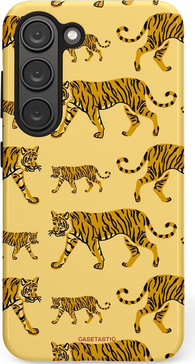 Casetastic Hoesje Geschikt voor Samsung S23 - Stijlvolle Beschermende Duo-layer Case - Streep van de natuur
