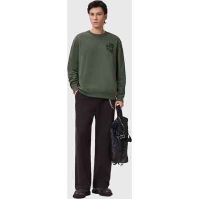 AllSaints Orlando Crew Garnet Green Taglia: S | Maglioni a maglia Outlet | Uomo | Verde