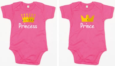Rompertjes - Prince & Princess-Fuchsia-0-3 Maanden