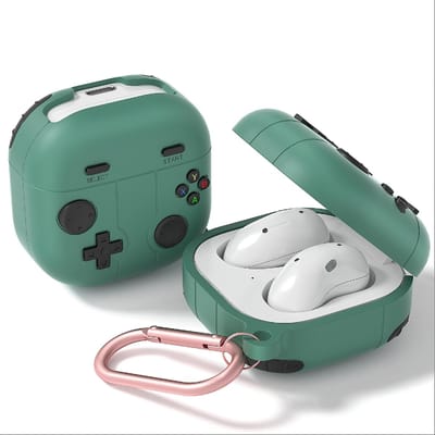 Dailygoody - Beschermhoes - Schattig en grappig - Groen - TPU en siliconen - Perfect voor jongens en meisjes - Beschermhoes voor Samsung Galaxy Buds F..