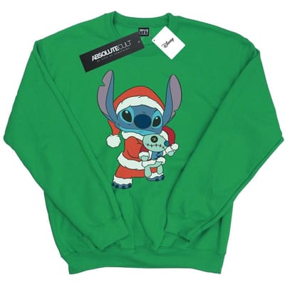 Disney Heren Lilo en Stitch Kerst Sweatshirt (Iers Groen)